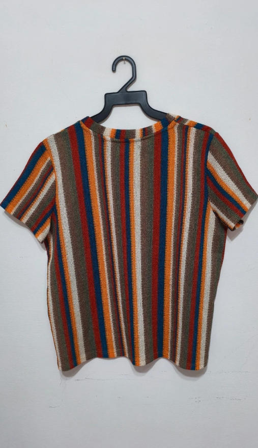 Bershka striped knit 2 piece set top and flared pants.Size M. Boho.
